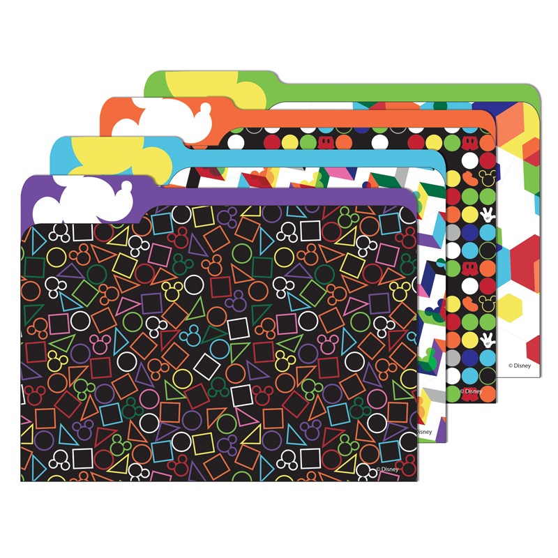 Geo Mickey File Folders, Pack of 4