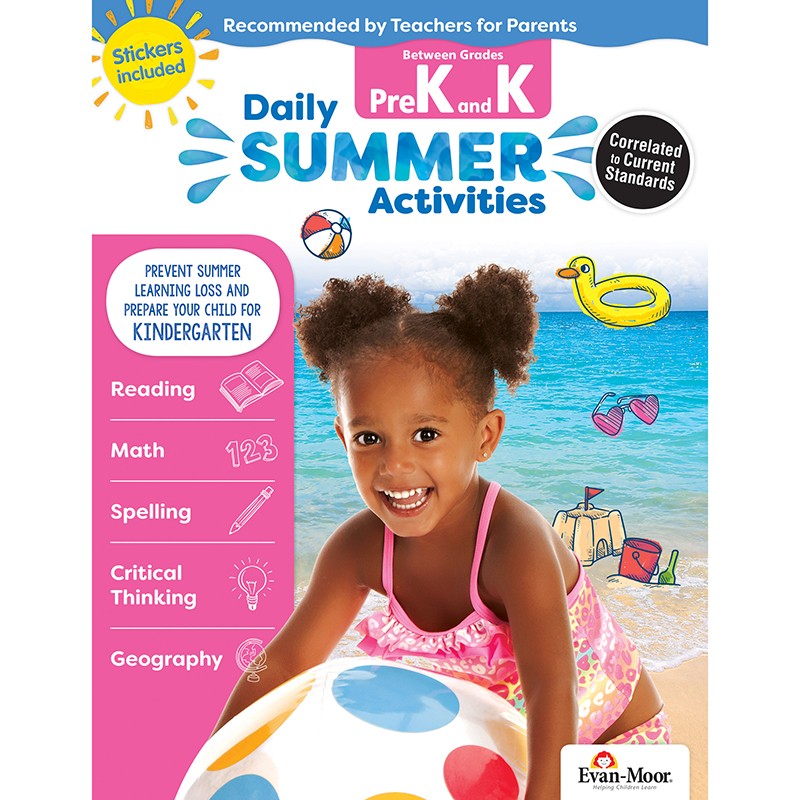 Daily Summer Activities, Moving from PreK to Kindergarten