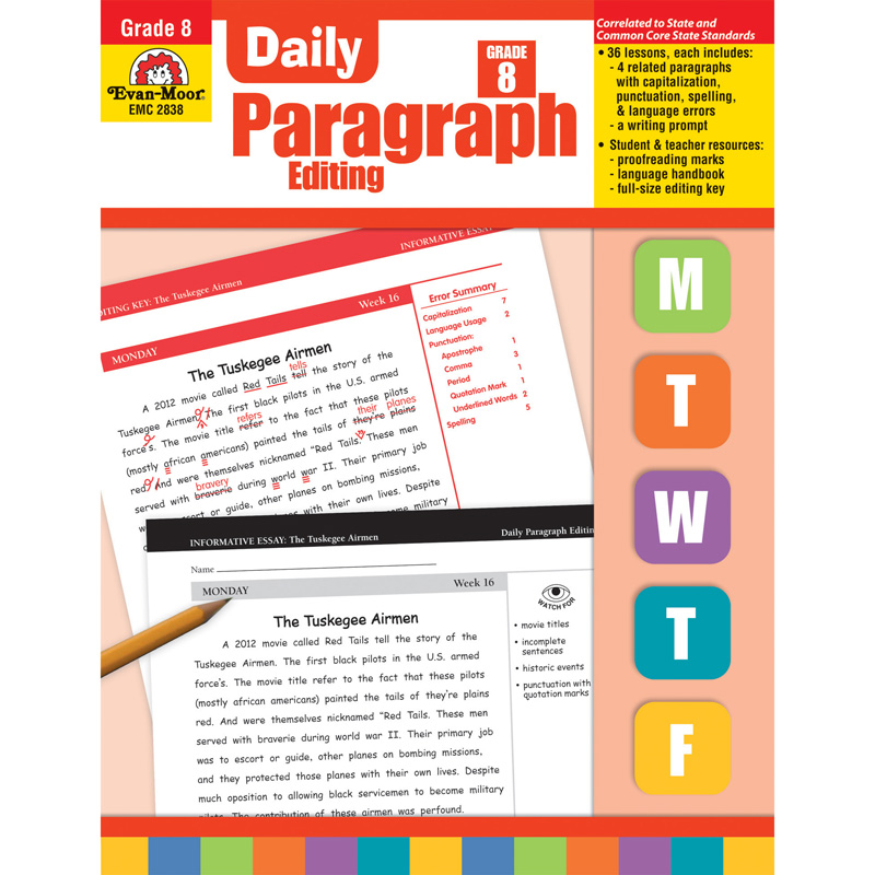 Daily Paragraph Editing Book, Grade 8