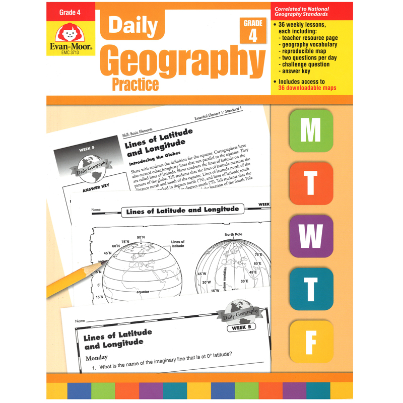 Daily Geography Practice Book, Teacher's Edition, Grade 4