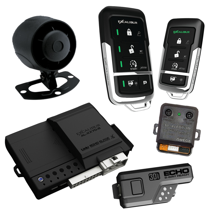 Excalibur 2-Way Car Alarm System with Remote Start - 3000 Foot Range