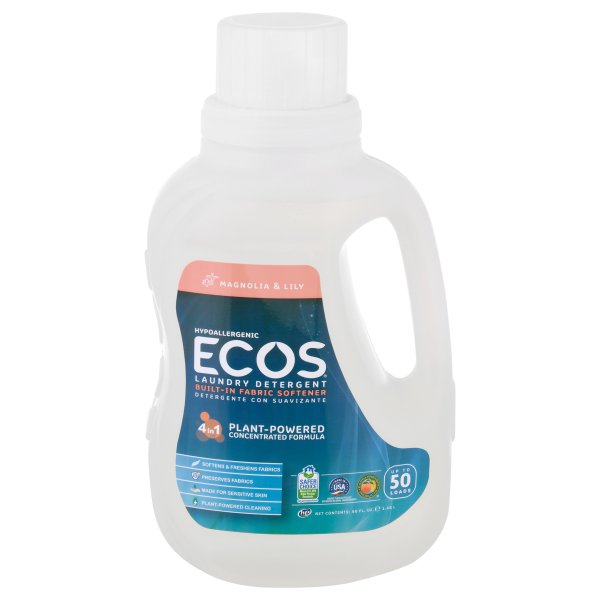 Earth Friendly Ecos Magnolia & Lilies Ultra Liquid Detergent (8x50 Oz)