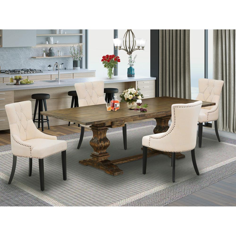 Table Top- Table Pedestal Parson Chairs, LAFR5-71-02