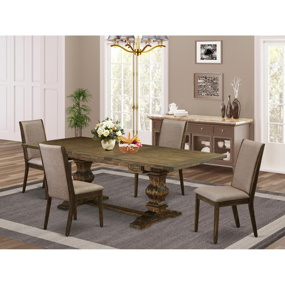 Table Top- Table Pedestal Parson Chairs, LALA5-77-16