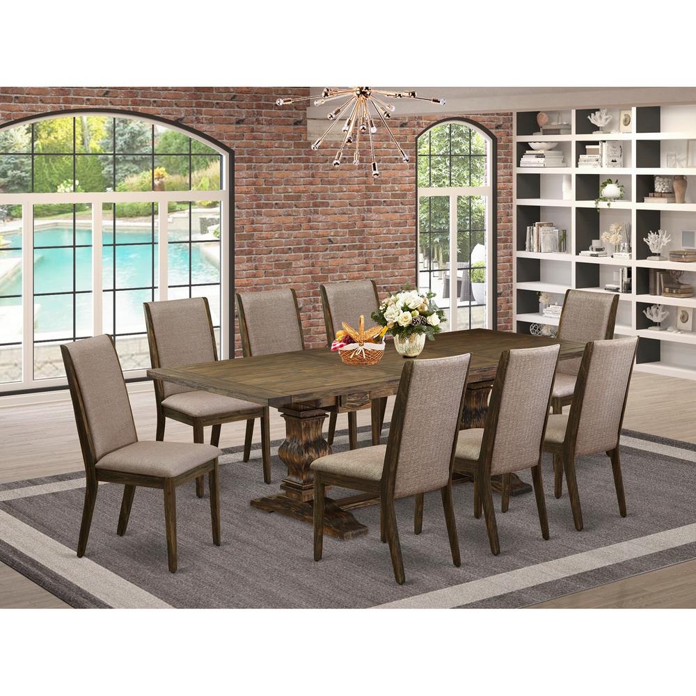 Table Top- Table Pedestal Parson Chairs, LALA9-77-16