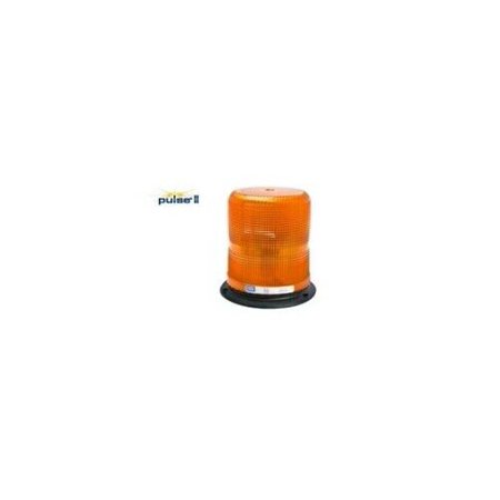 LED BEACON PULSE II ALUMINUM BASE EPOXY FILLED MEDIUM PROFILE 12-24VDC 11 FLASH PATTERNS AMBER