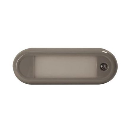 INTERIOR LIGHT, SWITCHED, 7.3IN RECTANGULAR, 12-24V, 42 LED GREY