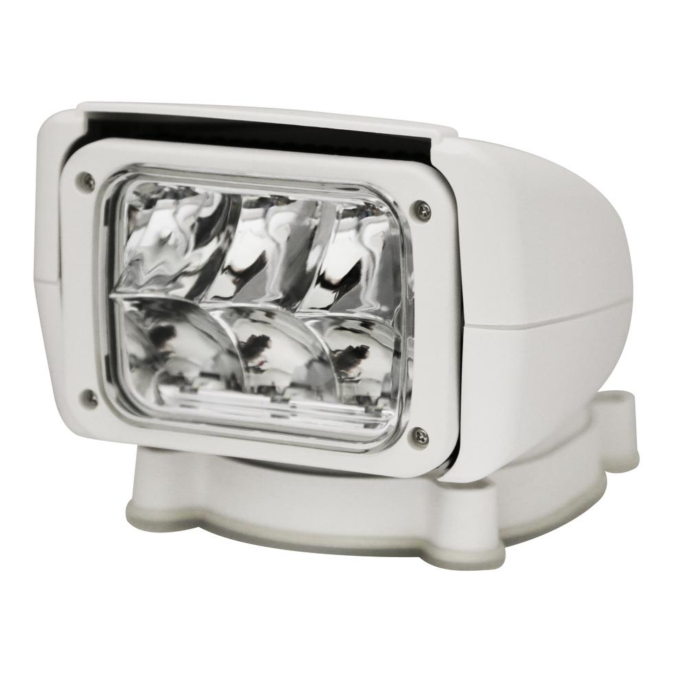 Remote Spotlight: LED (10), Spot Beam, 90Deg Tilt Range, Wireless Radio Ray, Square, 12-24Vdc, White