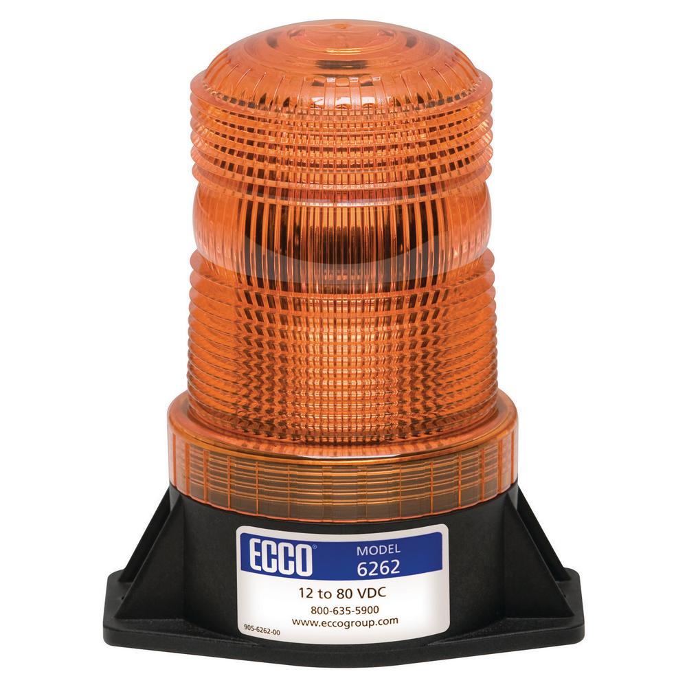LED BEACON: MEDIUM PROFILE, 12-80VDC, PULSE8 FLASH, AMBER