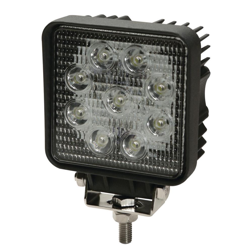 WORKLAMP: LED (9), FLOOD BEAM, SQUARE, 10-30VDC