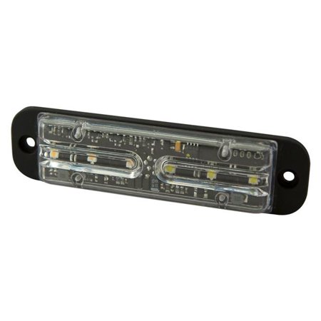 DIRECTIONAL LED: SPLIT COLOR/SURFACE MOUNT/13 FLASH PATTERNS/12-24VDC/AMBER/GREE