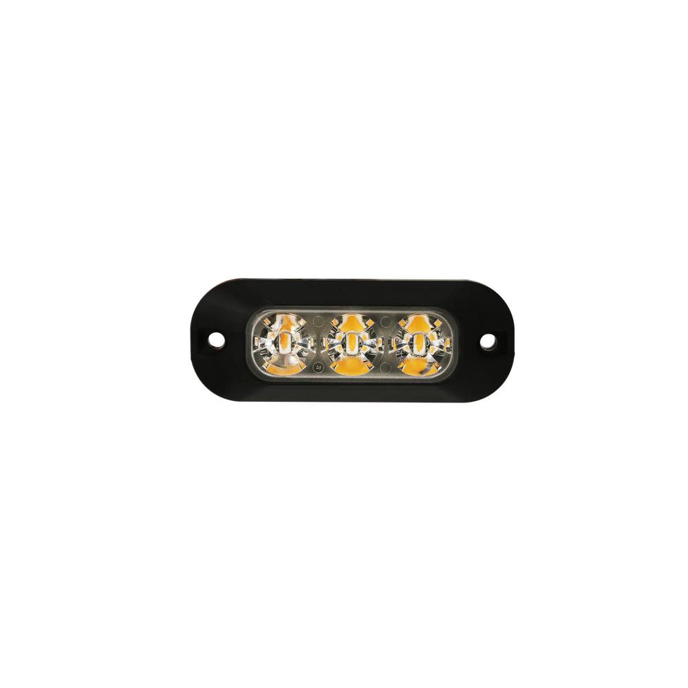 DIRECTIONAL, 3 LED, SURFACE MOUNT, 12-24VDC, AMBER