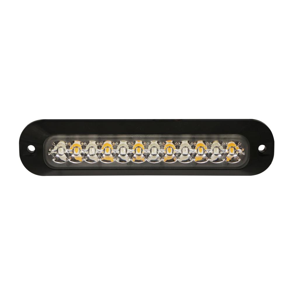 DIRECTIONAL, 12 LED, SURFACE MOUNT, DUAL COLOR, 12-24VDC, AMBER/WHITE