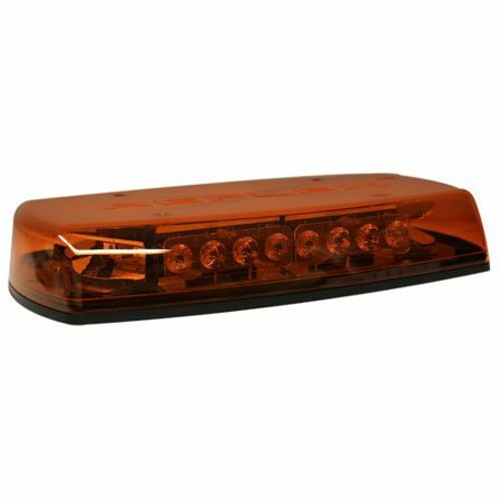 LED MINIBAR REFLEX 15IN ZERO OPTIC DOME 1224VDC 18 FLASH PATTERNS VACUUMMAGNET MOUNT AMBER