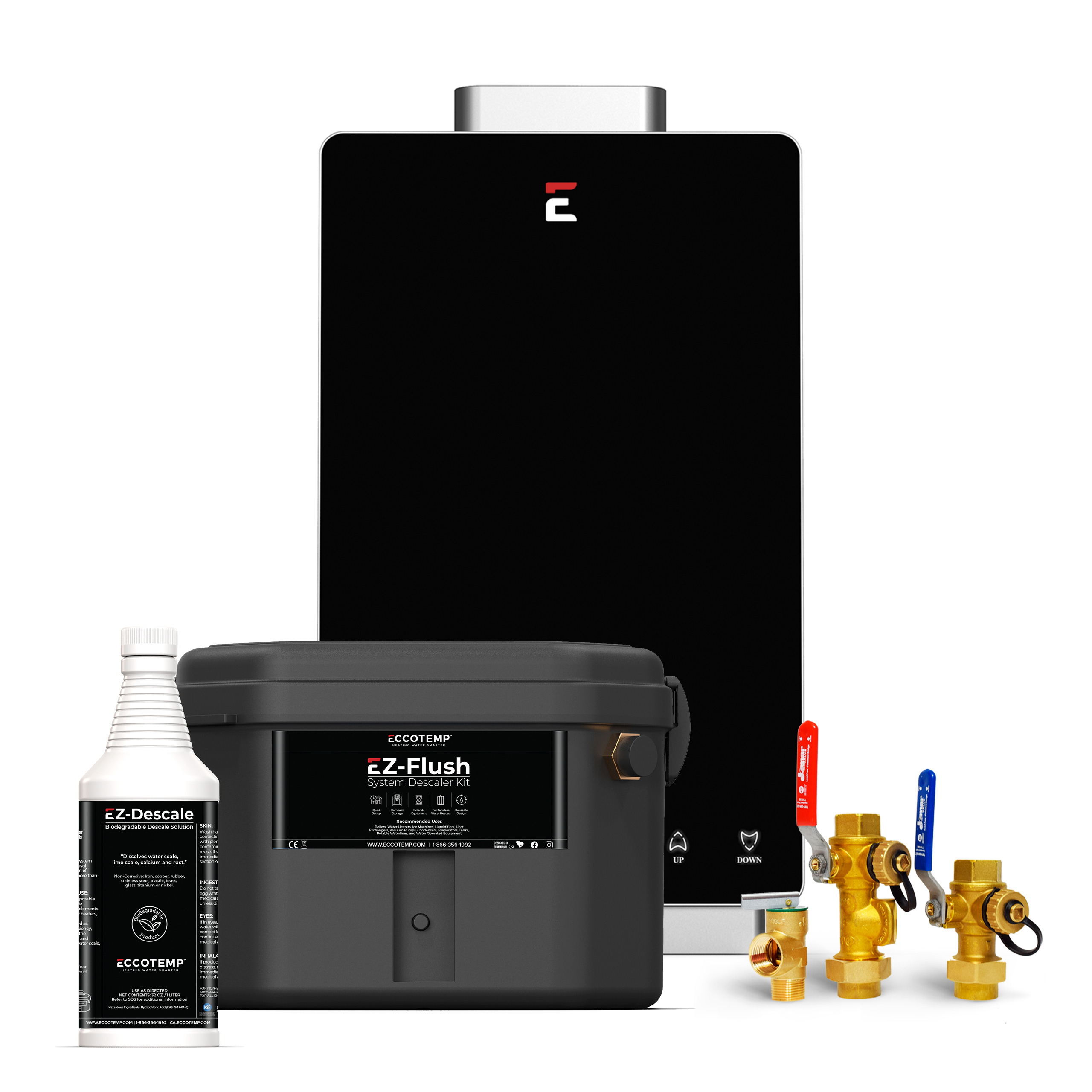 Eccotemp i12 Indoor 4.0 GPM Liquid Propane Tankless Water Heater Service Kit Bundle