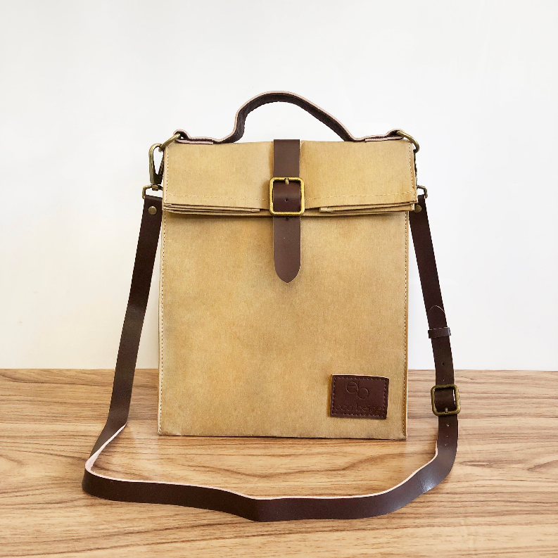 Kraft Paper Messenger Lunch Bag