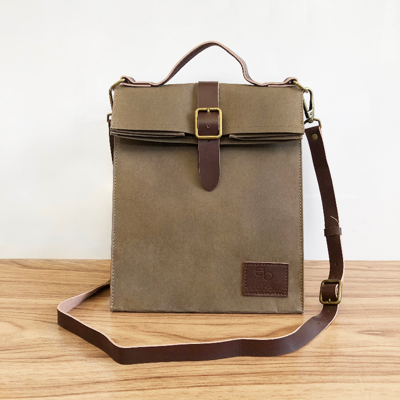 Kraft Paper Messenger Lunch Bag