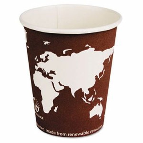 Eco-Products World Art Hot Beverage Cups - 50 / Pack - 8 fl oz - 20 / Carton - Multi - Paper, Resin - Hot Drink