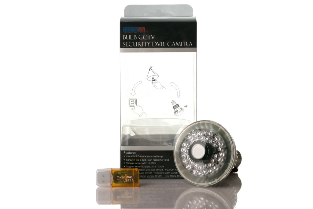 Hidden Motion Detect Camcorder Nightvision Security Camera Bulb CCTV