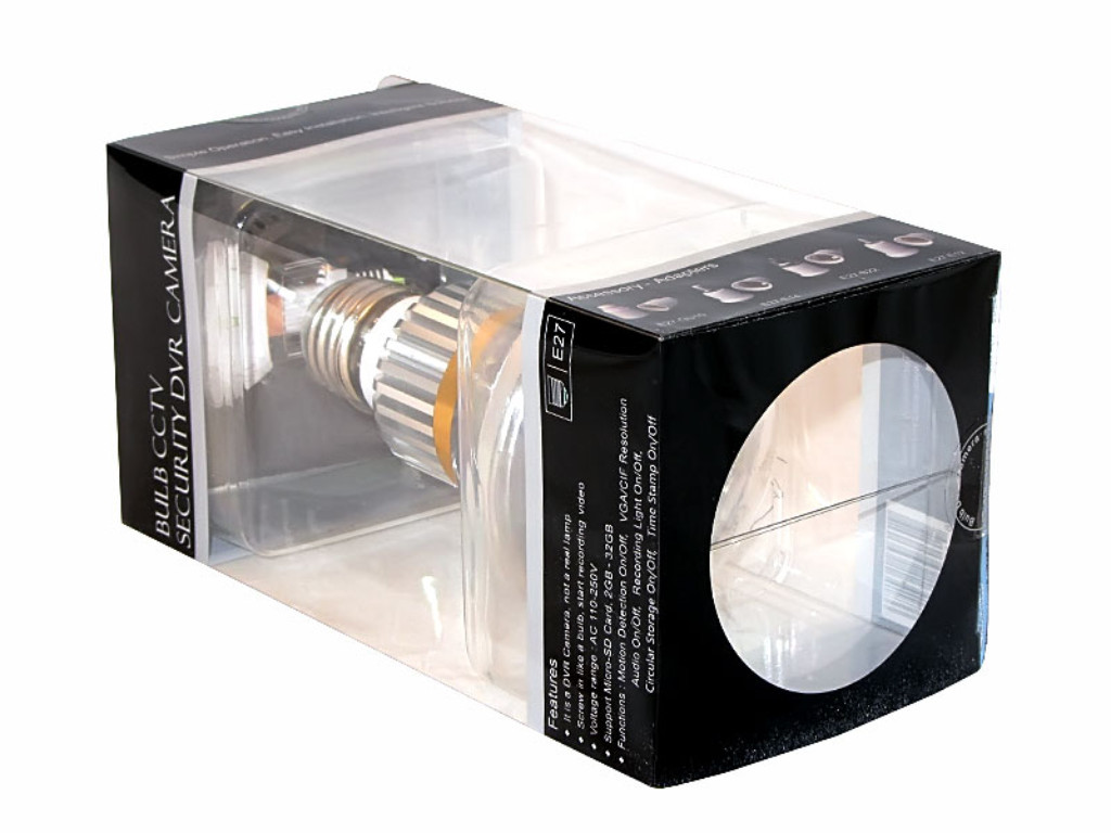 Nightvision Motion Detect Decoyed Bulb Surveillance CCTV Mini Camera