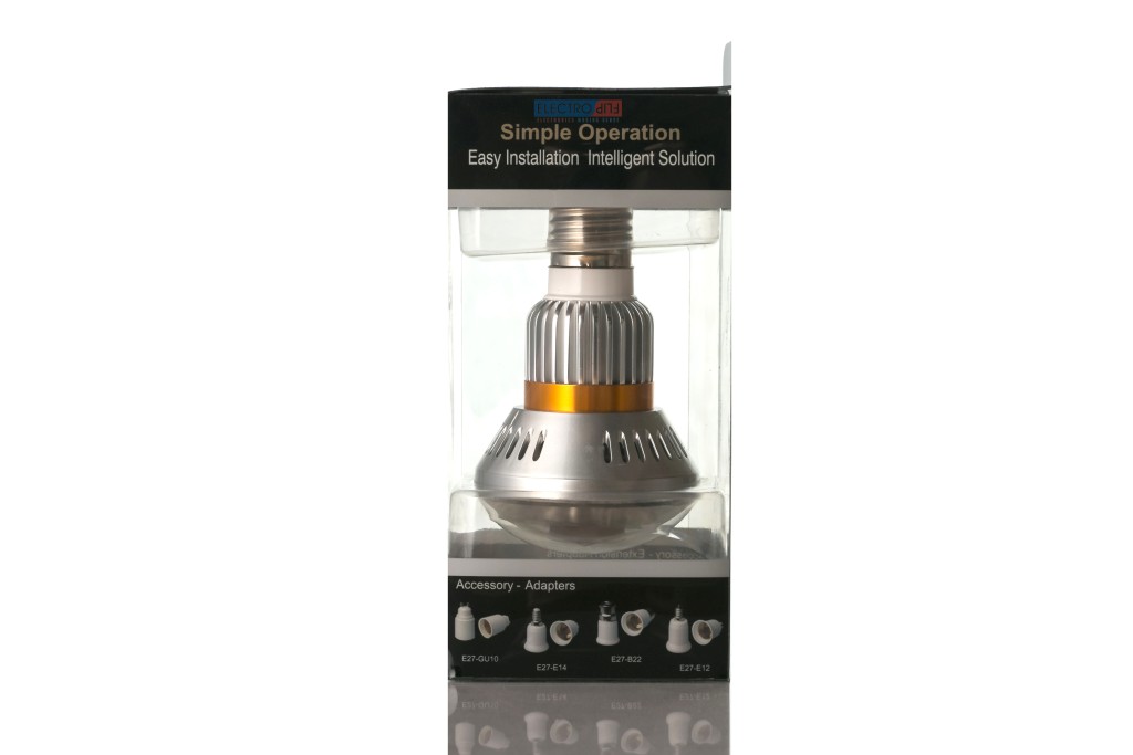 Motion Detect Nightvision Surveillance Mini Fake Light Bulb w/ Camera