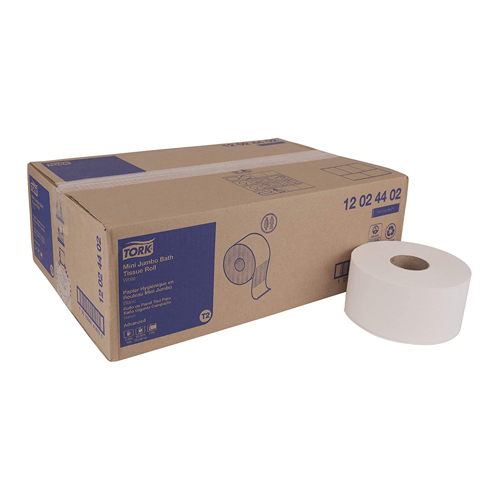 ADVANCED MINI JUMBO BATH TISSUE ROLL 2PLY 7.36IN DIAMETER WHITE 12X751FT