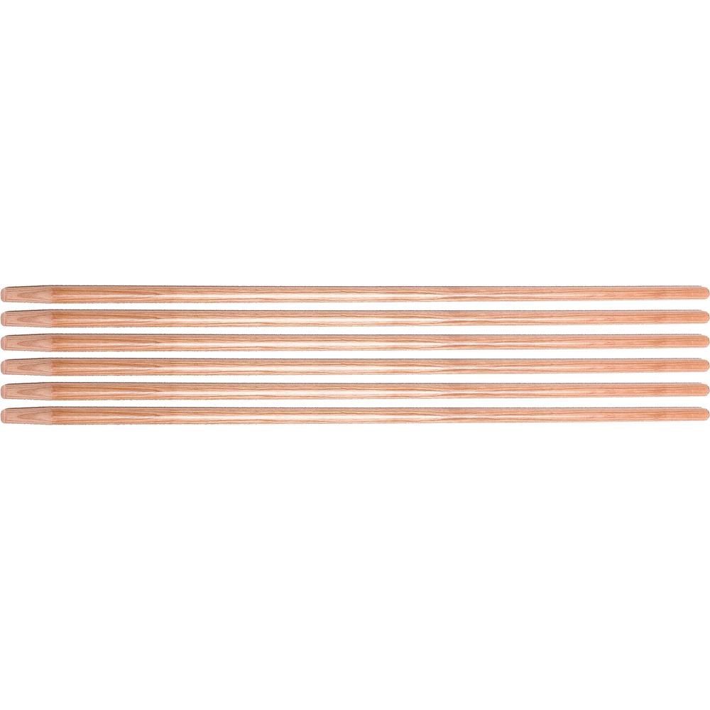 Ettore Floor Squeegee Wooden Pole Handle - 54" Length - 1" Diameter - Natural - Wood - 12 / Carton