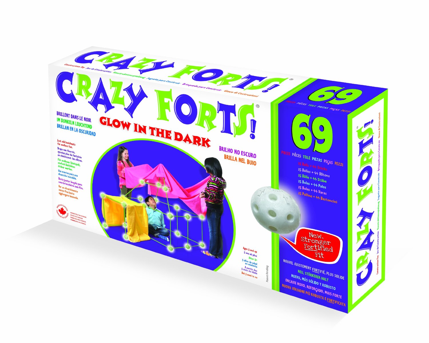 Crazy Forts 69 Piece Set Glow in the Dark