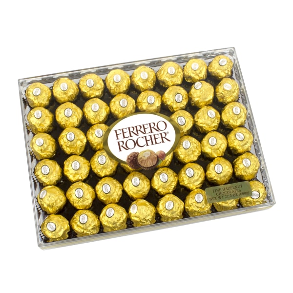 Hazelnut Chocolate Diamond Gift Box, 21.2 oz, 48 Pieces, 