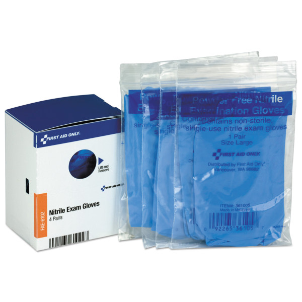 Refill for SmartCompliance General Business Cabinet, Nitrile Exam Gloves, 4Pr/Box