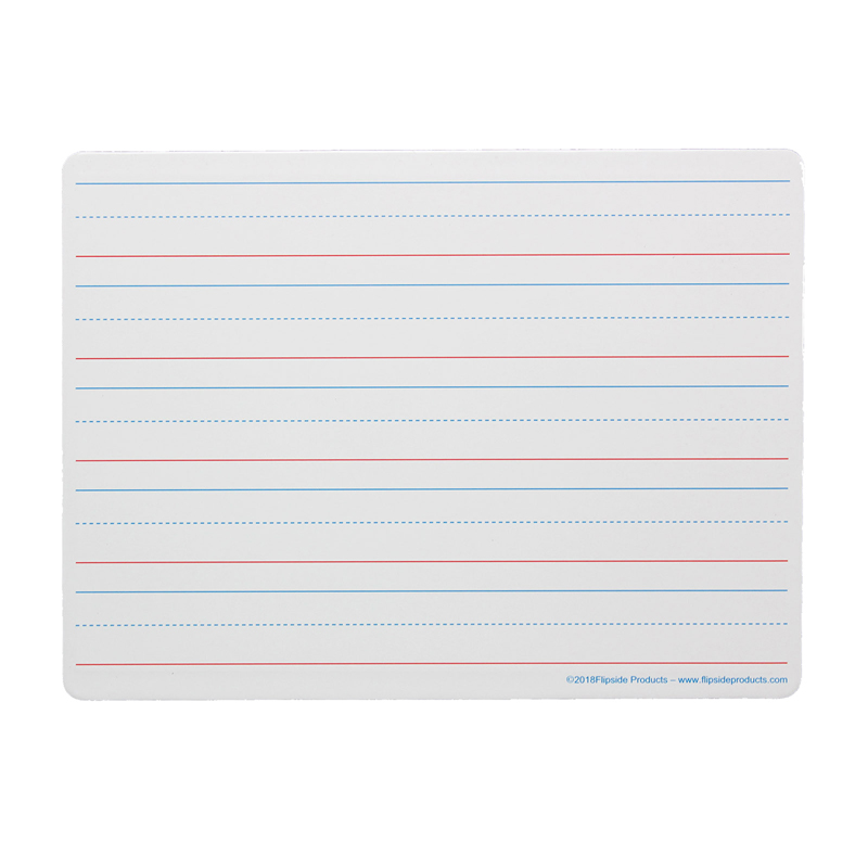 Two-Sided Magnetic Dry Erase Board, Plain/Ruled, 9" x 12"