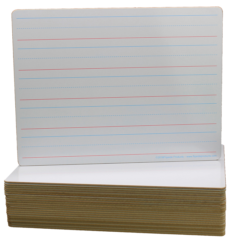 Double-Sided Dry Erase Board, 9"W x 12"L, Pack of 24