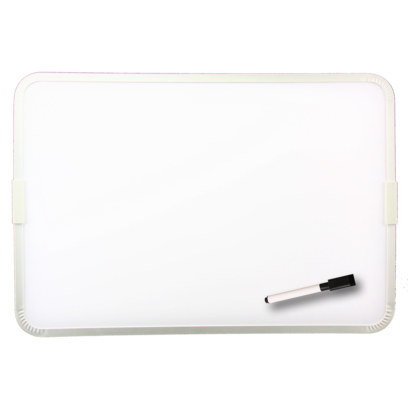 Two-Sided Aluminum Framed, Magnetic Dry Erase Board w/Pen, 12" x 17.5"