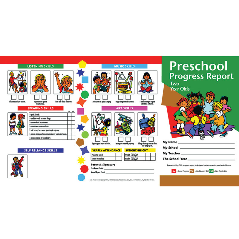 Preschool Progress Report Cards, 10 Per Pack (Age 2)