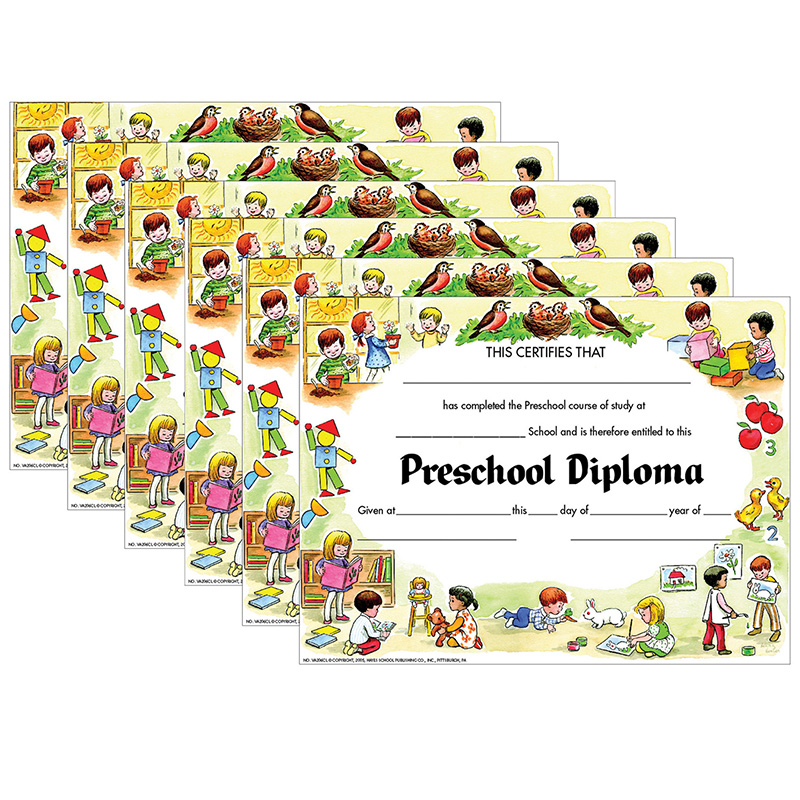 Preschool Diploma, 30 Per Pack, 6 Packs