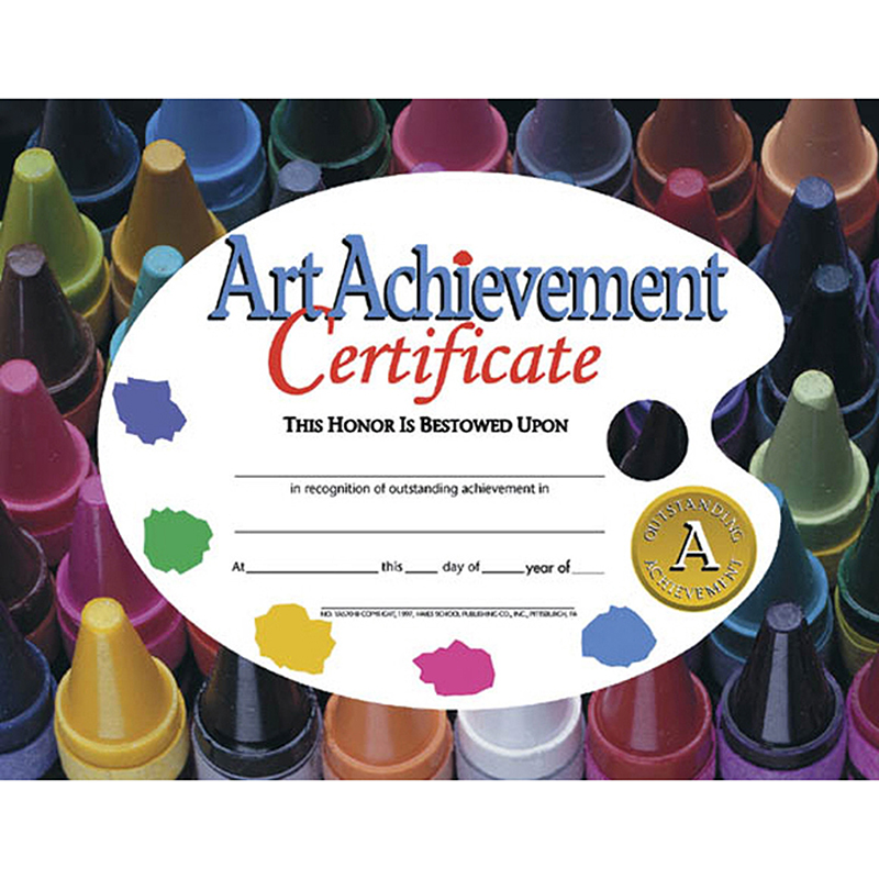 Art Achievement Certificate, 8.5" x 11", Pack of 30