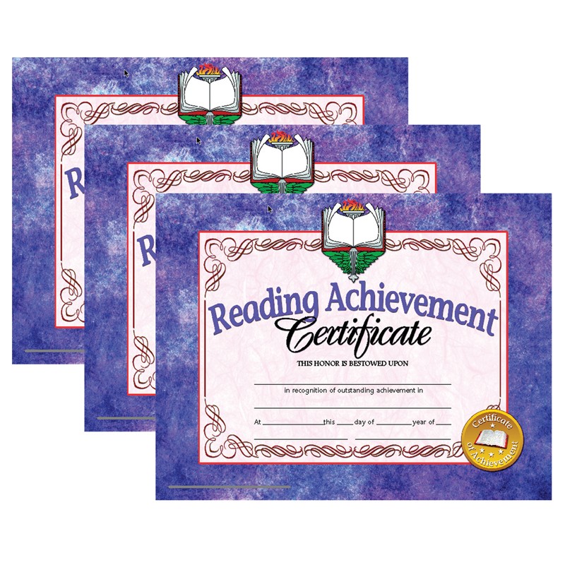 Reading Achievement Certificate, 30 Per Pack, 3 Packs