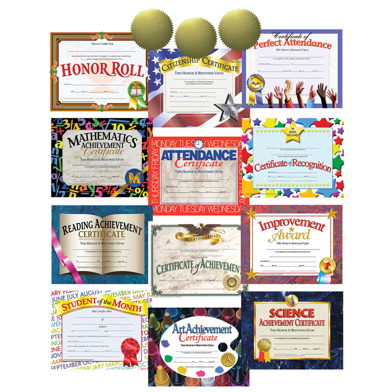 Best Selling Certificate Pack & Seal Assortment