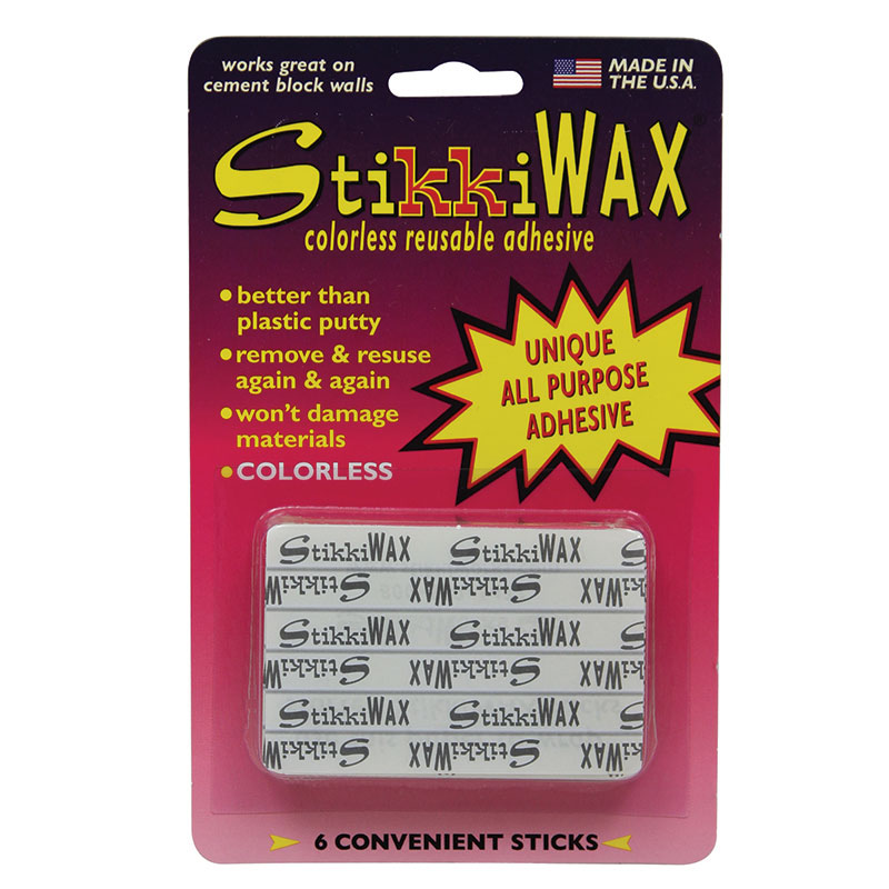 StikkiWAX Adhesive Bars/Sticks, Pack of 6