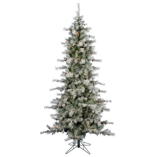 Fraser Hill Farm 7.5' Buffalo Fir Slim Christmas Tree - 8F Clr LED, EZ