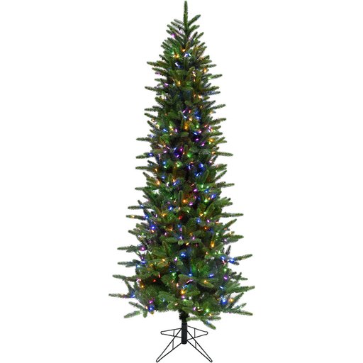 Fraser Hill Farm 7.5' Carmel Pine Christmas Tree - 8F Dual LED Lght, EZ