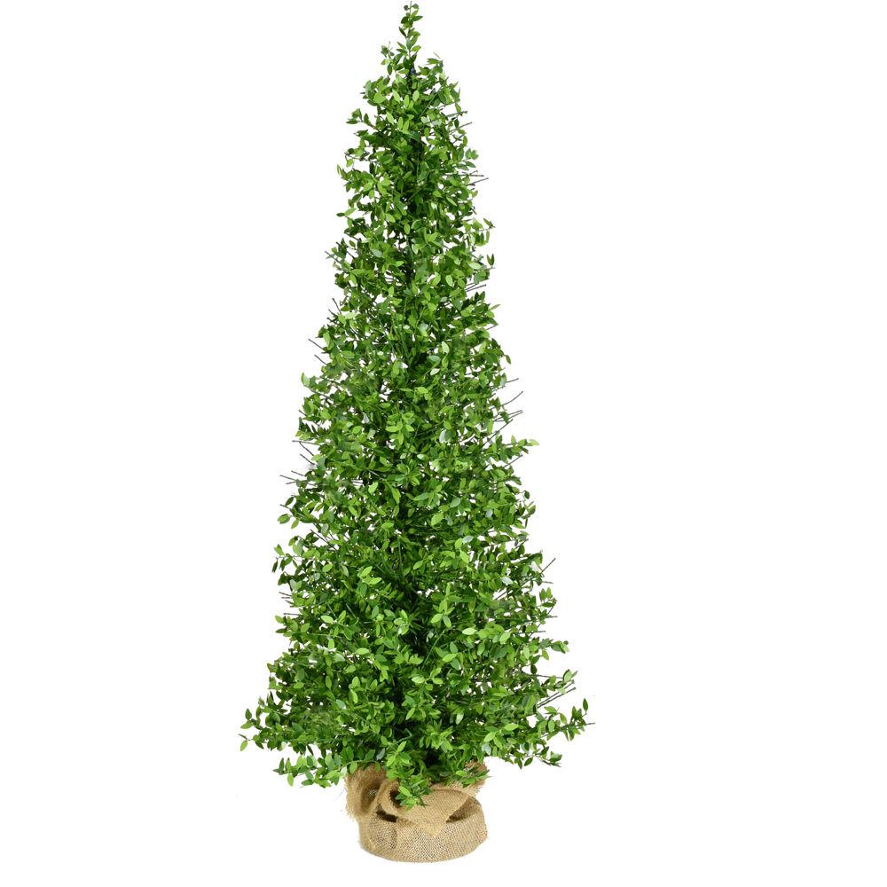 FHF 48" Boxwood Porch Tree in Burlap Bag, No Lights