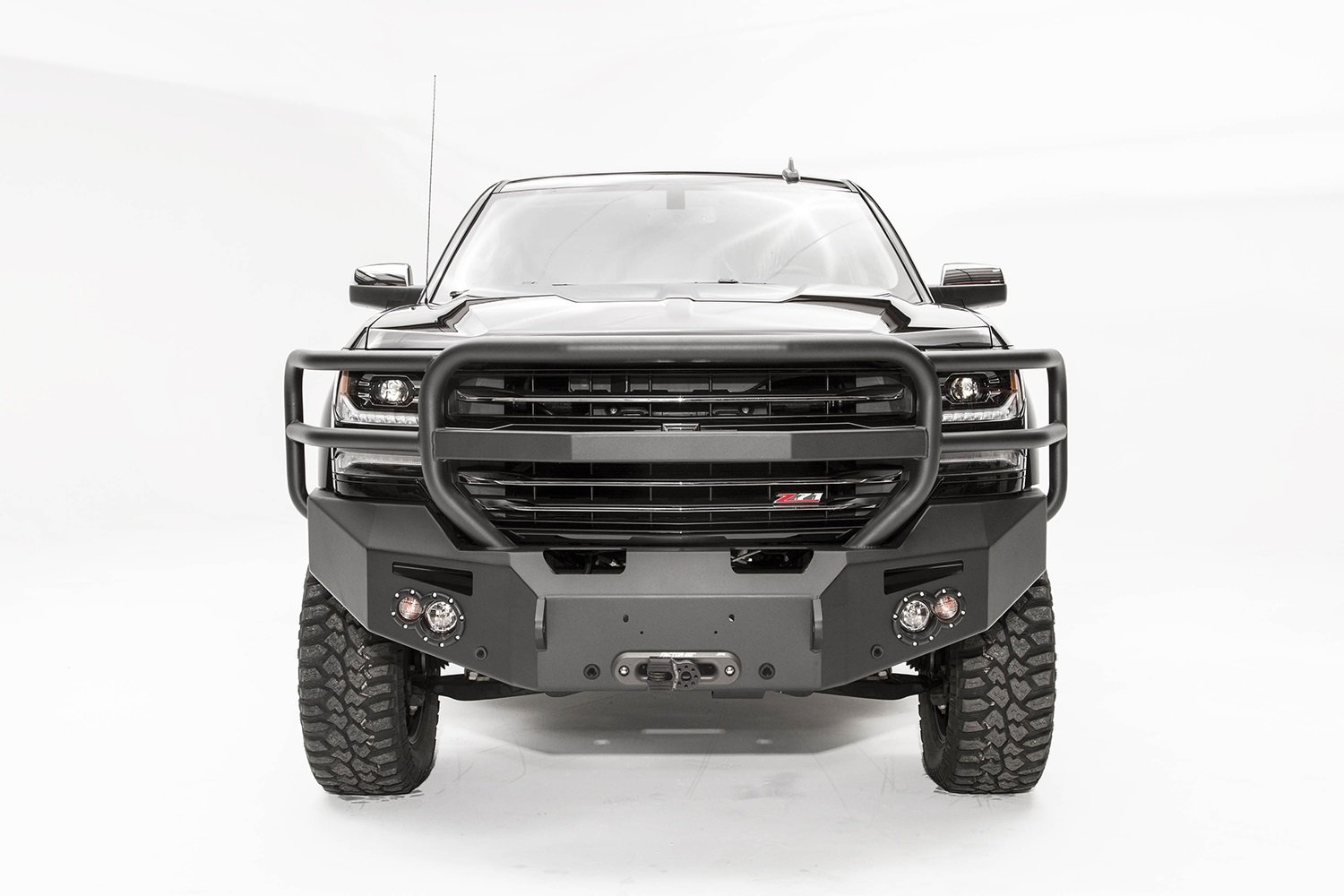 16-18 SILVERADO 1500 WINCH BUMPER W/ FULL GRILL GUARD MATTE BLACK