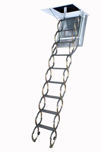 LSF 25"x47" Scissor Fireproof Door Insulated Attic Ladder