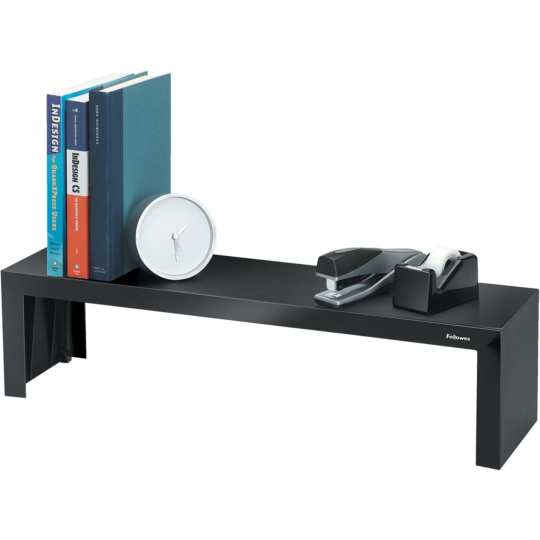 Fellowes Designer Suites Shelf - 6.8" Height x 26" Width x 7" Depth - Desktop - Stackable - Black - 1 Each