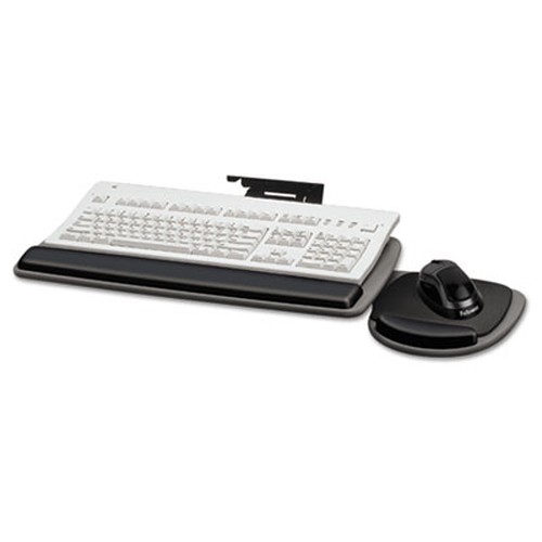 Standard Keyboard Tray - 4.5" Height x 30.5" Width x 20" Depth - Graphite, Black - Wood - 1