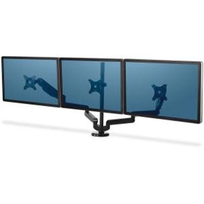 Fellowes Platinum Series Triple Monitor Arm - 3 Display(s) Supported - 90" Screen Support - 60 lb Load Capacity - 1 Each