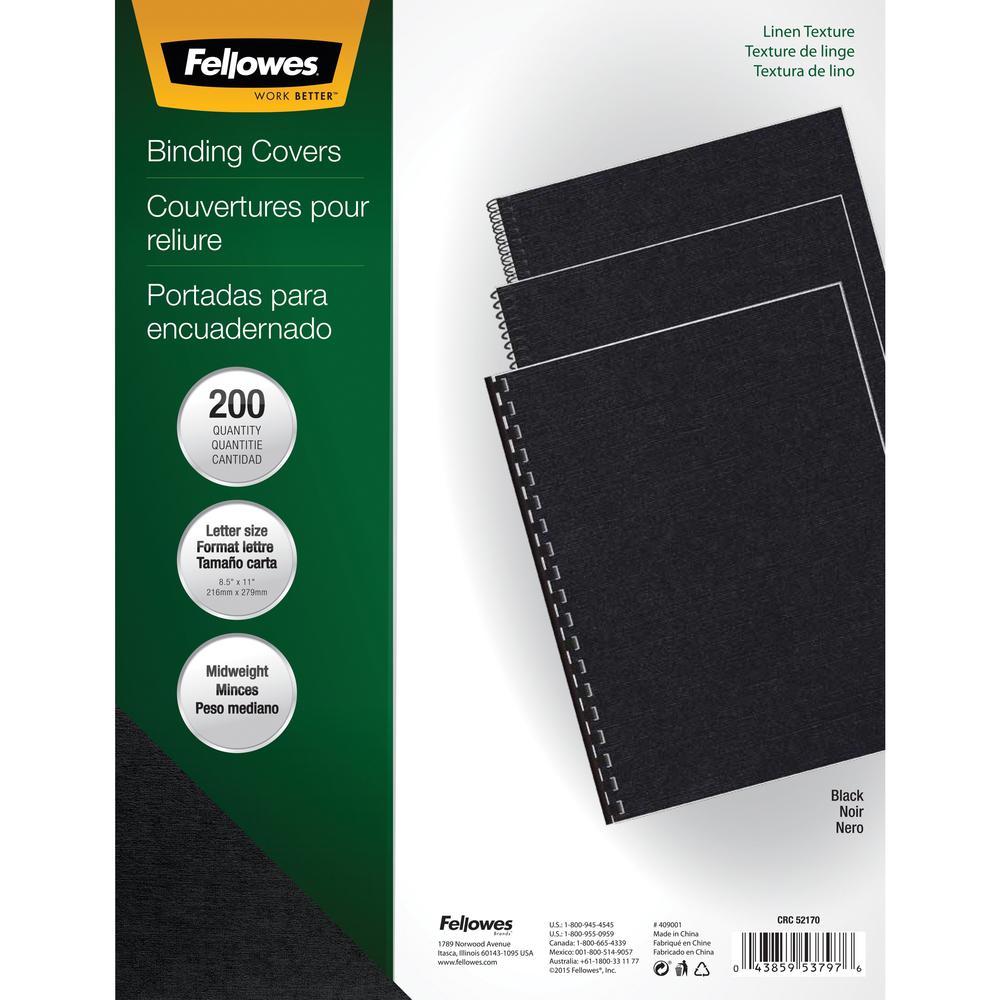 Fellowes Expressions Linen Presentation Covers - 11" Height x 8.5" Width x 0.1" Depth - For Letter 8 1/2" x 11" Sheet - Rectangu