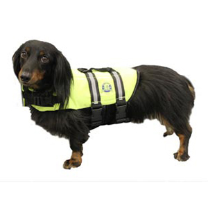 XS  SAFETY NEON YELLOW NYLON DOG LIFE JACKET