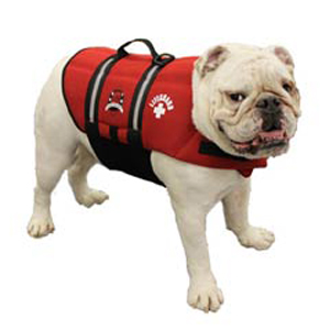 M  RED LIFEGUARD NEOPRENE DOG LIFE JACKET